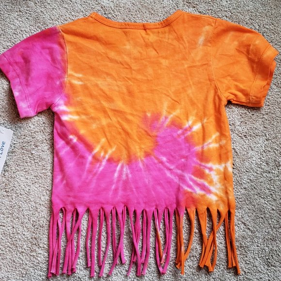 Say It With Love Tie Dye Fringed Top Toddler 2/4 - Picture 6 of 7